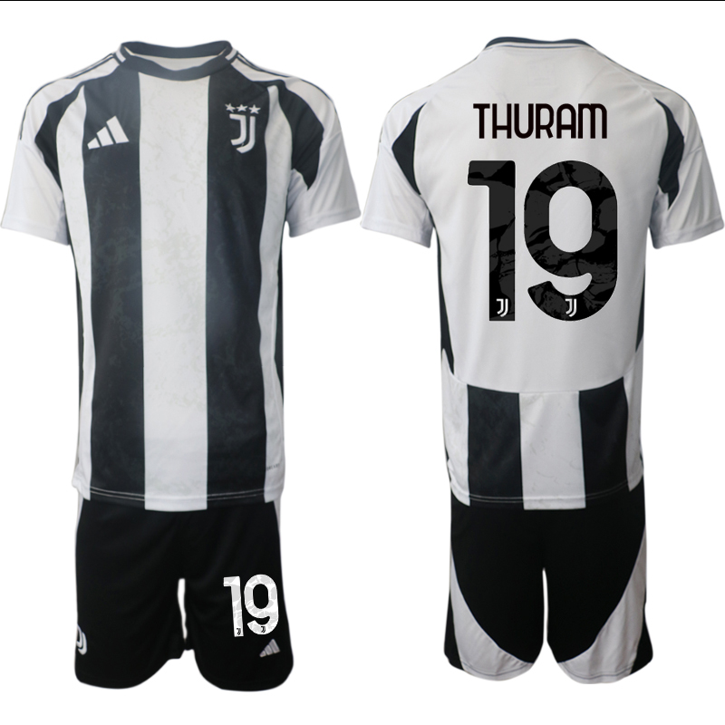 Men 2024-2025 Club Juventus home Black #19 Soccer Jersey